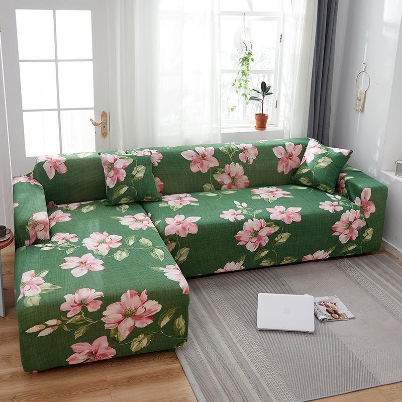 Floral Printed Slipcovers Stretch Plaid Sofa Covers Living Room Elastic Couch Chair Cover Sofa Towel Home Decor