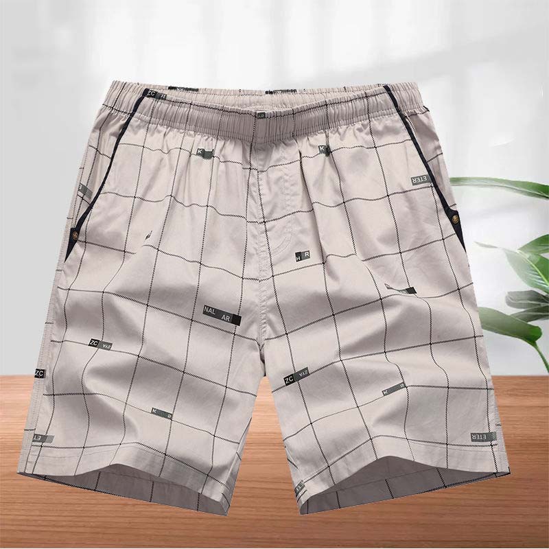 Men's Summer Five-point Pants Pure Cotton Sports Casual Pants Loose Large Size Beach Pants