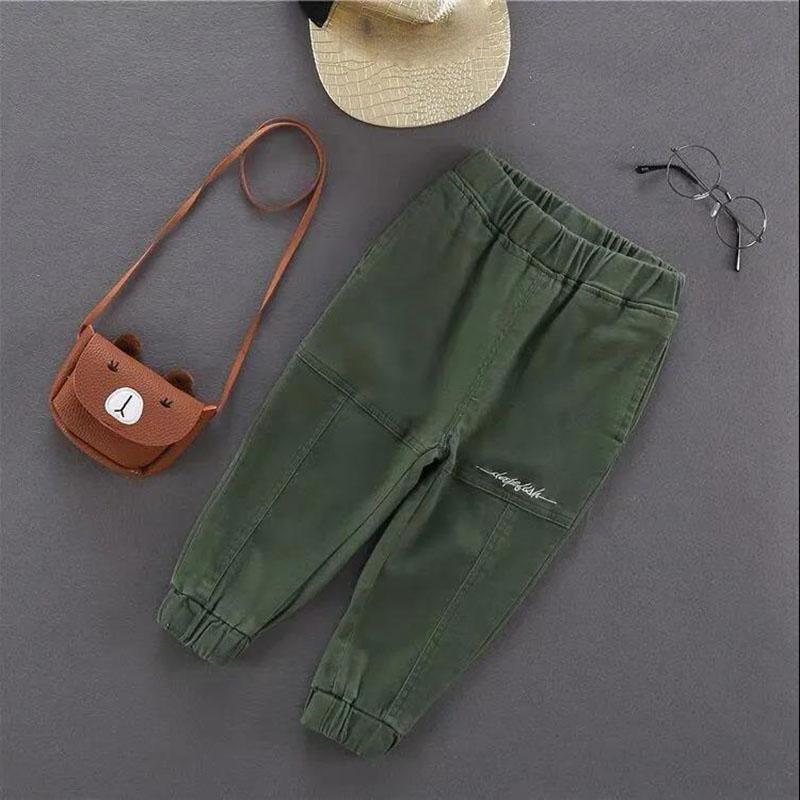 Children's Clothing Boys and Girls Casual Pants Spring and Autumn Children's Overalls Trousers Loose Solid Color Trousers