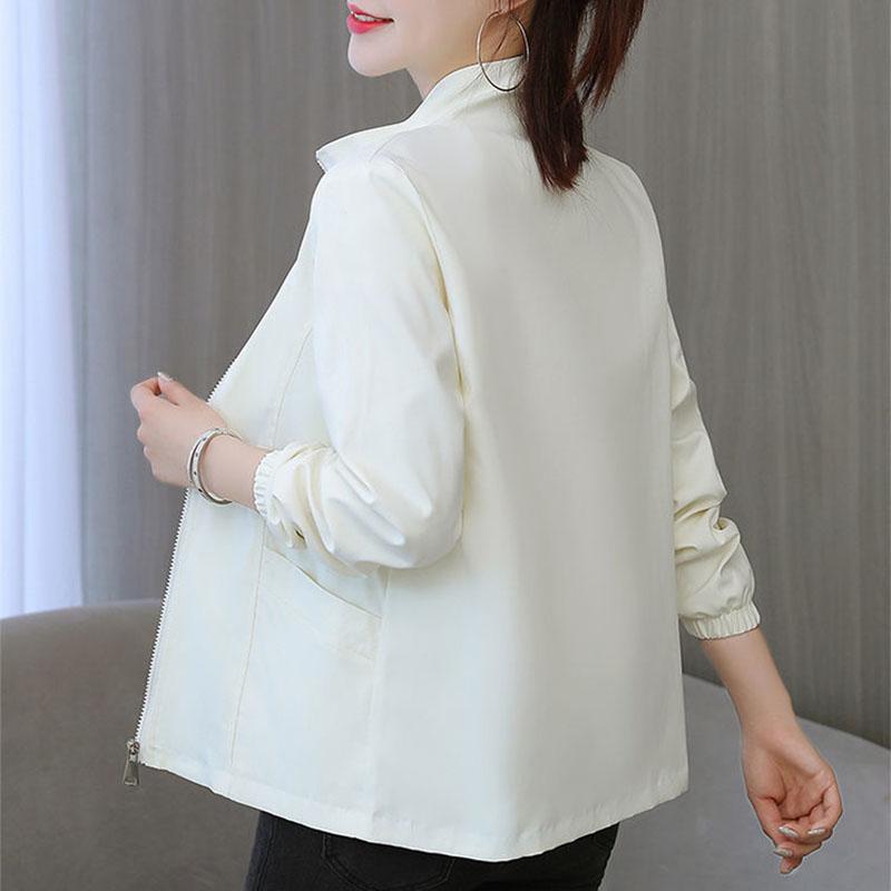 Coat Women's Spring and Autumn Short Windbreaker Coat Loose Casual Baseball Uniform All-match Jacket