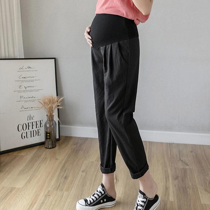 Pregnant Women's Pants Spring and Autumn Loose Fashion Trendy Moms Casual Women's Pants Summer Wear High Waist Belly Lift Summer Clothes