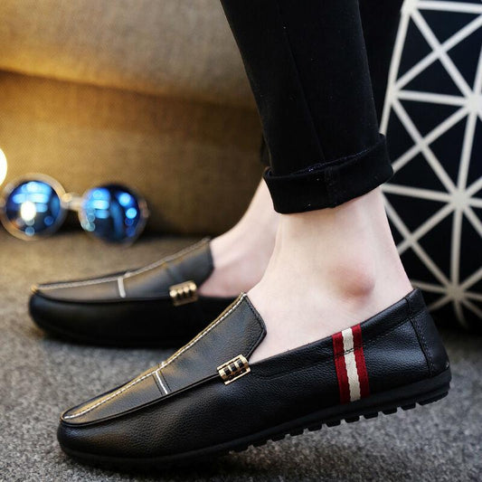 Men Loafers Comfortable Flat Shoes Slip on Leather Driving Shoes Spring Summer Casual Shoes