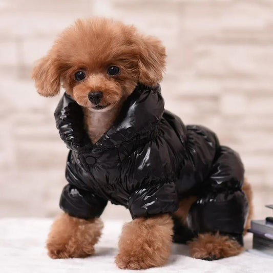 Dog Coats Jackets Soft Winter Pets Dogs Clothing Puppy Warm Thick Cotton Jumpsuit 4 Legs Sleeves Outerwear Cheer Casual Hoodies for Small Dogs