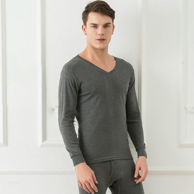 Men Winter Autumn Thicken Thermal Underwear Tight Suit High Elasticity Wearable Comfortable Versatile Soft Lining Male Pajamas Long Sleeve Breathable