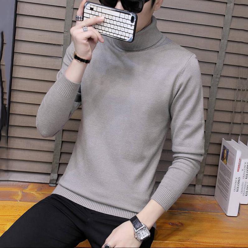 Cashmere Sweater Men Turtleneck Brand Mens Sweaters Slim Fit Solid Color Pullovers Men Knitwear Male