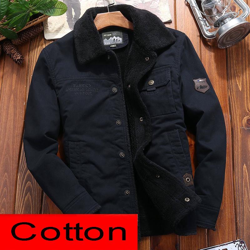 Cotton clothing Large size Down jacket Trend Leisure Men's clothes Winter Medium and long section