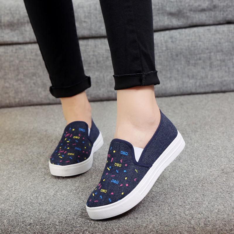 Women Summer Light Shoes Female Breathable Flat Cloth Shoes Non Slip Soft Sole Casual Walking Shoes