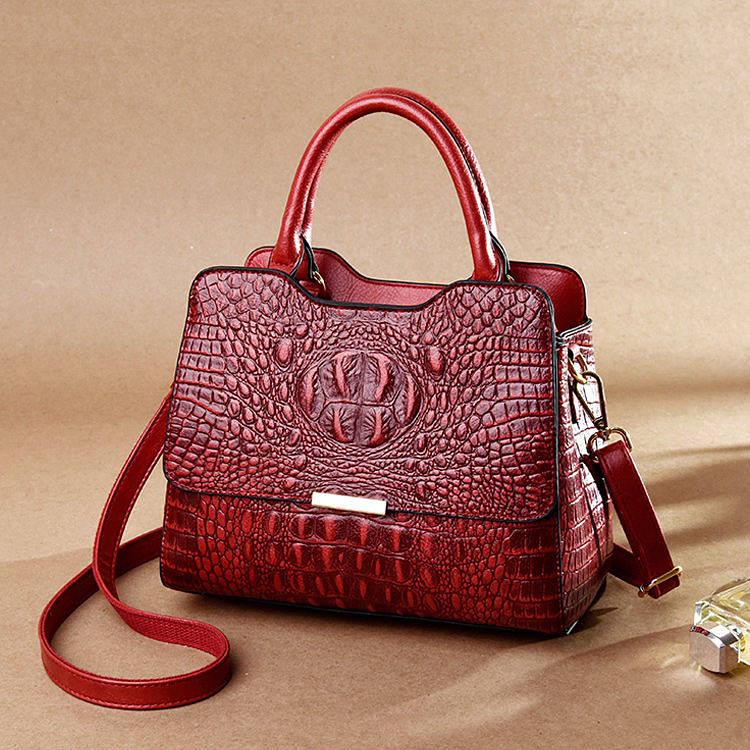 Leather Handbags Handbags Female Crocodile Pattern Fashion Tide Ladies Shoulder Messenger Bag Female