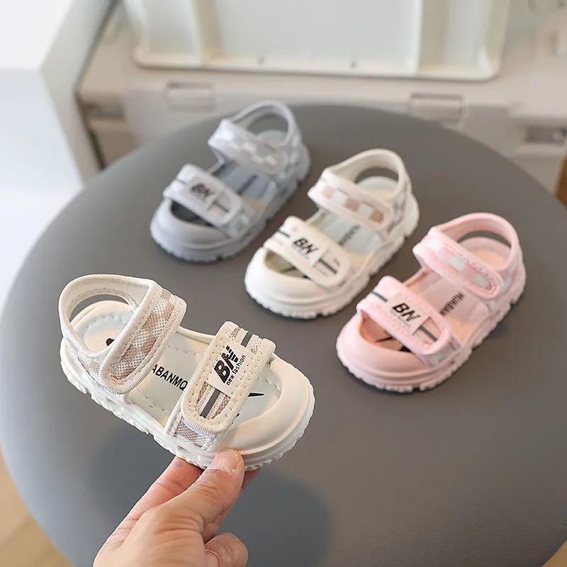 Summer Children's Soft Bottom Beach Shoes Boys and Girls Sports Baotou Kid Sandals Breathable 0-3 Years Old Baby Toddler Shoes