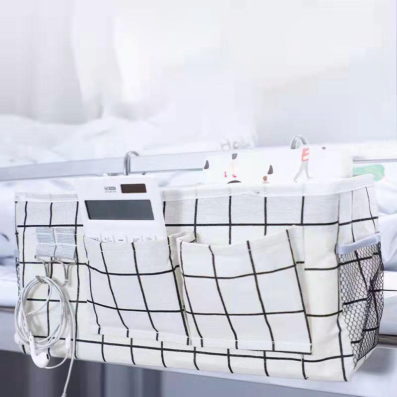 Bedside Hanging Basket Storage Shelf Racks Student Bedroom Upper Bunk Hook Storage Bag Dormitory Hanging Bag Home Organizer Dormitory Bedside Bag