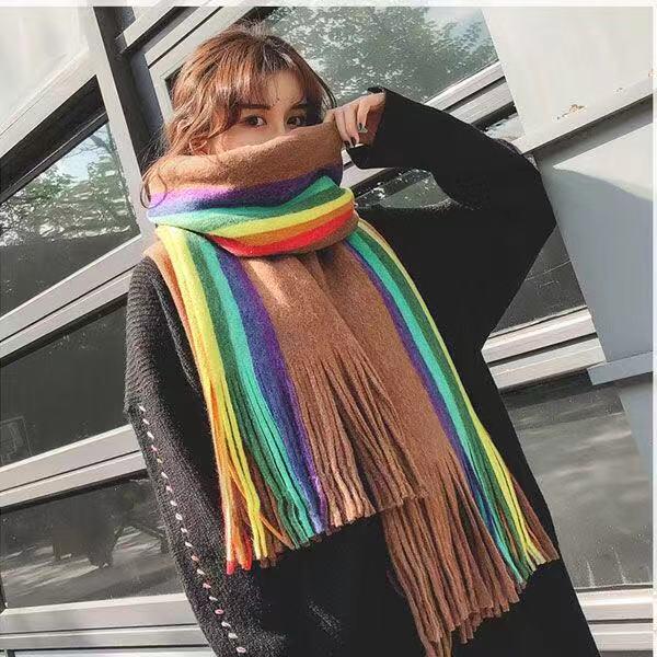 Shawl scarf Long section scarf Birthday present Winter warm scarf Christmas gift Woman Trend Wild