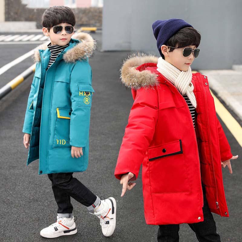 Winter Jackets for Boys Warm Coat Kids Clothes Children Clothing Baby Fur Hooded Jacket Down Parkas