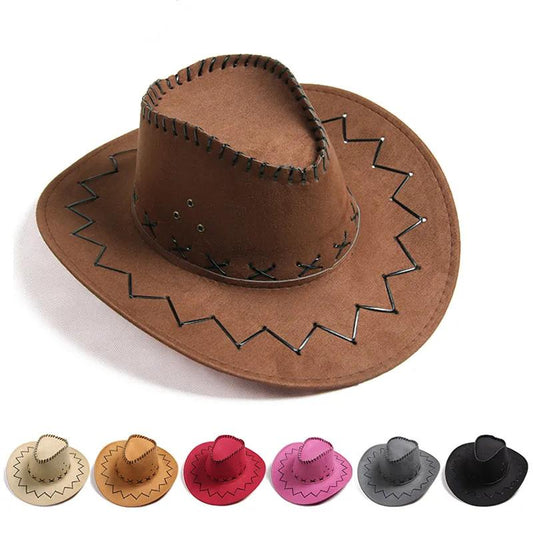 Western Cowboy Hat Men's Sunscreen Sun Hat Women's Straw Hat Big-brimmed Hat Couple Top Hat Casual Knight Hat