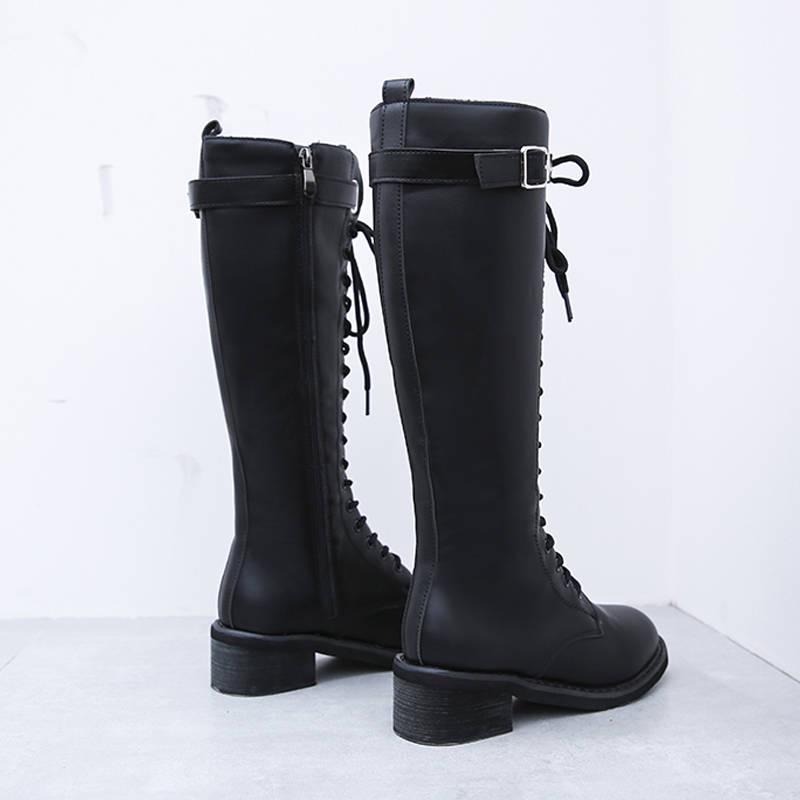 Fashion Slim Boots Mid Boots Women Autumn and Winter Martin Boots Women Flat Boots Boots