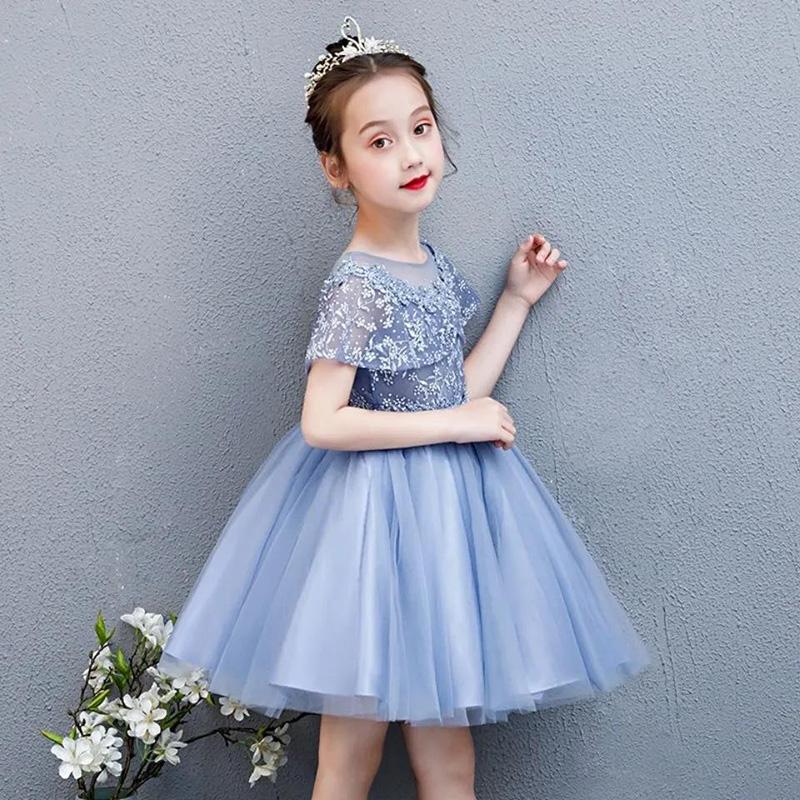 Princess Flower Girl Dress Summer Wedding Birthday Party Kids Dresses for Girls Children's Costume Teenager Prom Designs