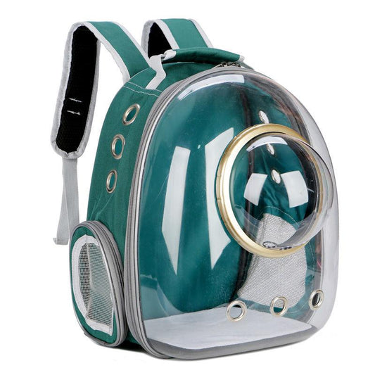 Fashion Transparent Outdoor Pet Carrying Backpack Breathable Cat Carrying Portable Pet Travel Bag