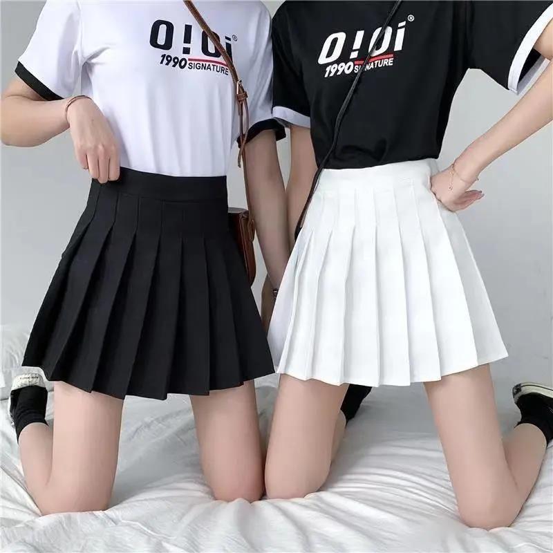 Pleated School Mini Skirt, Pleated Tennis Skirt, Japan Korean Fashion Kawaii Retro Vintage Skirt