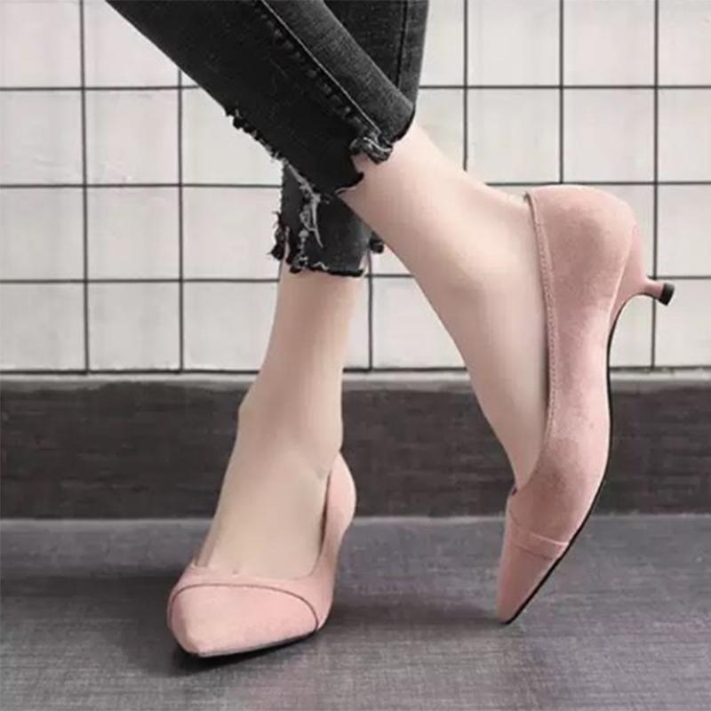 Women Pumps Suede High Heels Shoes  Office Shoes Stiletto Party Shoes Female Comfort Women Pointed Toe Heels