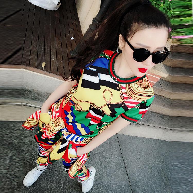 Sweatshirt Set Large Size Spring and Autumn Women's Clothing 3pcs Set Wild Long Sleeve Casual