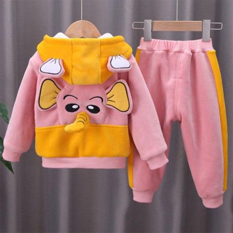 Children's Clothing Girls Baby Winter Clothing Infants Children Children's Suits 0-5 Years Old Female Baby Two-piece Clothes Winter Clothing