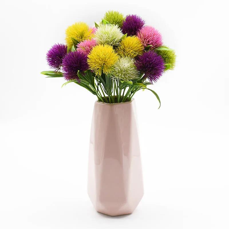 Simulation Dandelion Plant Plastic Artificial Flower Ball Flower Simple Home Floral Ornaments Simulation Green Plants