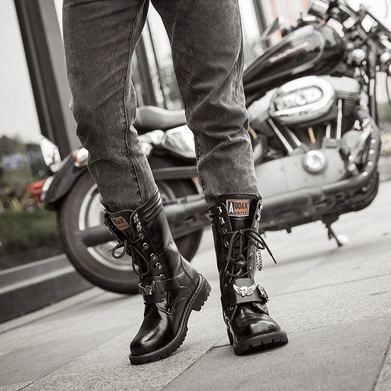 Martin Boots Men's Boots Autumn Winter Boots Men's Waterproof High Boots Men's Motorcycle Boots