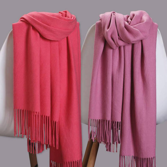 Scarf Fashion Women Cashmere scarves ladies Winter Scarf Solid color Thick Shawls