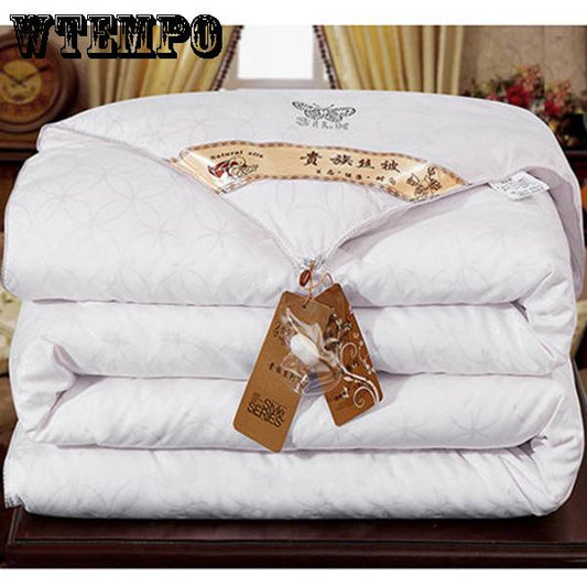 Silk Cotton Quilt Fashion Home Supplies Thick Silk Quilt Winter Double Warm Bedding Comfort