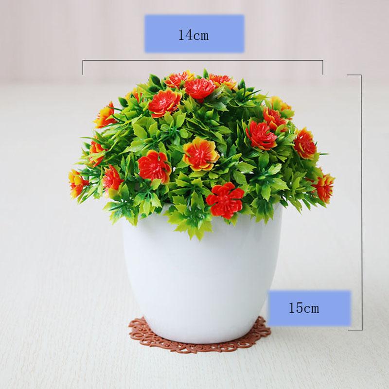 Office Desk Artificial Flower Furnishings Nordic Green Plants Hemisphere Potted Simulation Plant Ornaments Indoor and Outdoor Decoration