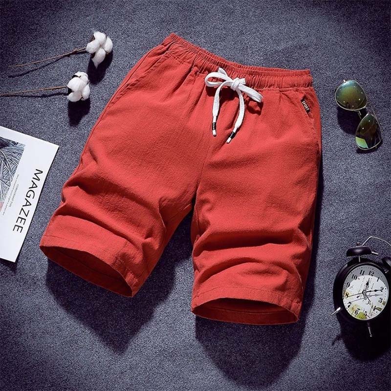 Shorts Men's Casual Five-point Pants Handsome Thin Loose Sports Beach Pants Summer Solid Color All-match Shorts