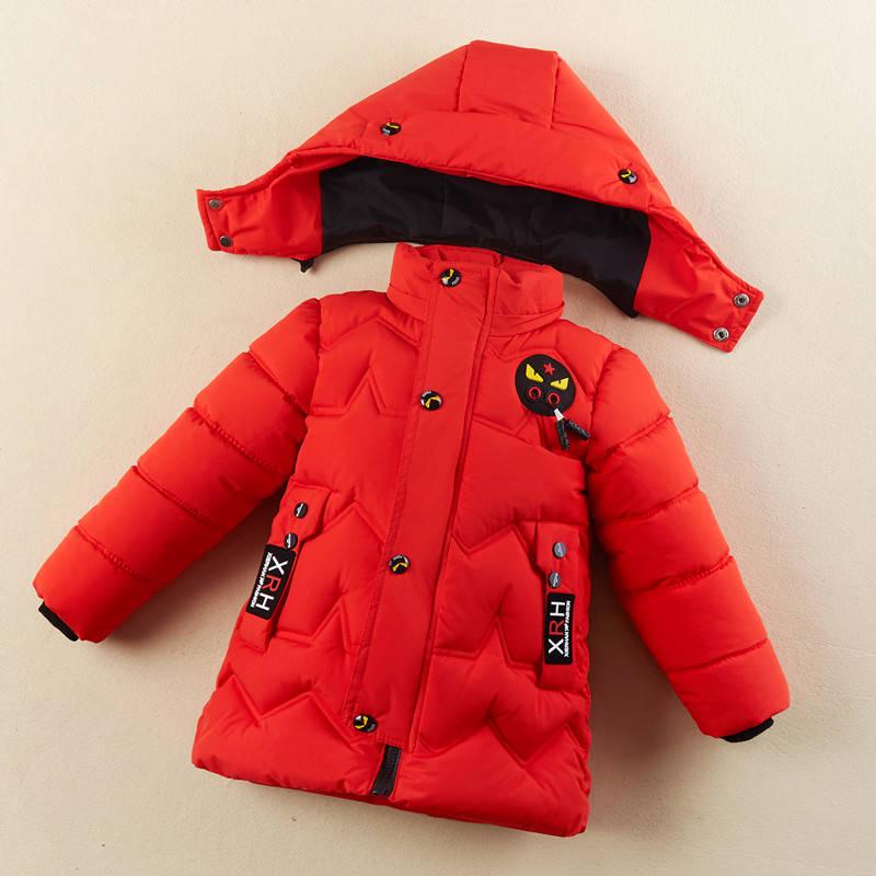 Children's Winter Jacket Boys Cotton Coat Parkas Child Outerwear Casual Hooded Coat Baby Clothing