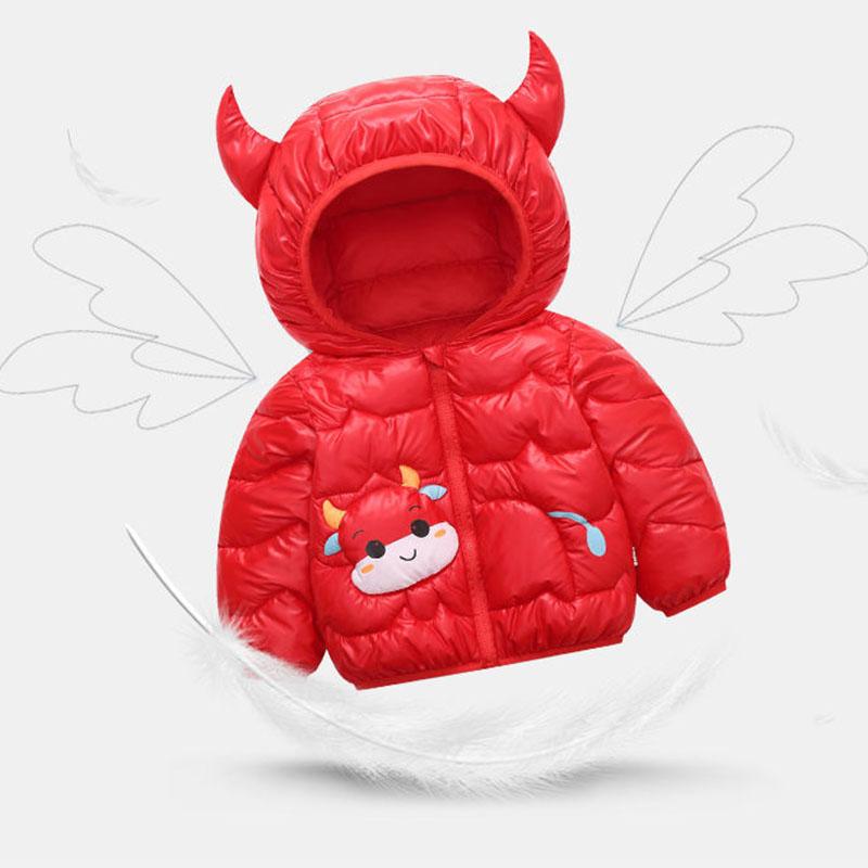 Children's Cotton-padded Clothes 2021 Autumn and Winter New Fashion Clothinng Unisex Baby Hooded Parka Boys Clothes Down Jacket