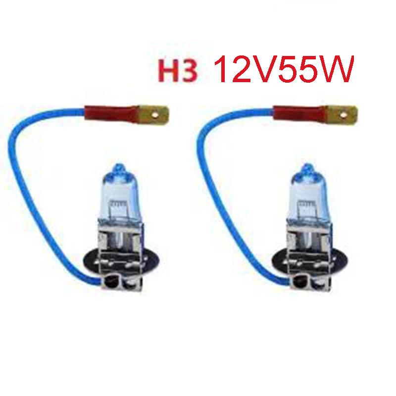 2pcs Car Bulb Headlight Halogen 12V55W Super Bright Integrated H1 H3 H4 H7 Xenon Lamp Fog Lamp 9005 High Beam and Low Beam Lighting