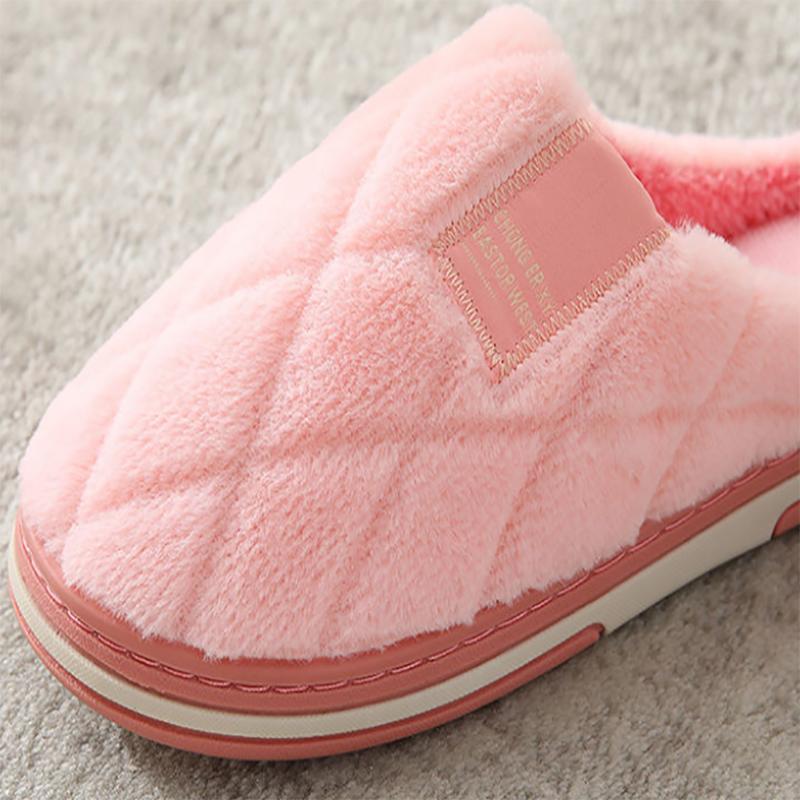 Autumn and Winter Pure Cotton Slippers Indoor Non-slip Soft-soled Shoes Warm Simple Plush Cotton Shoes