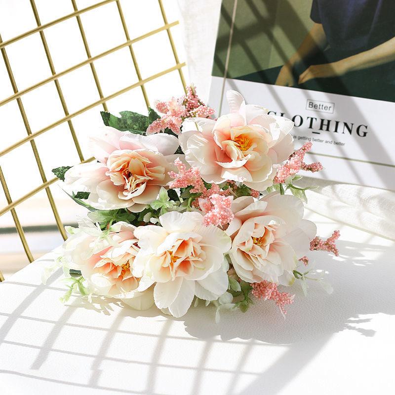 Table Flower Fake Flower Floral Set Table Flower Bouquet Home Decoration Decoration Nordic Simulation Flower Living Room Decoration