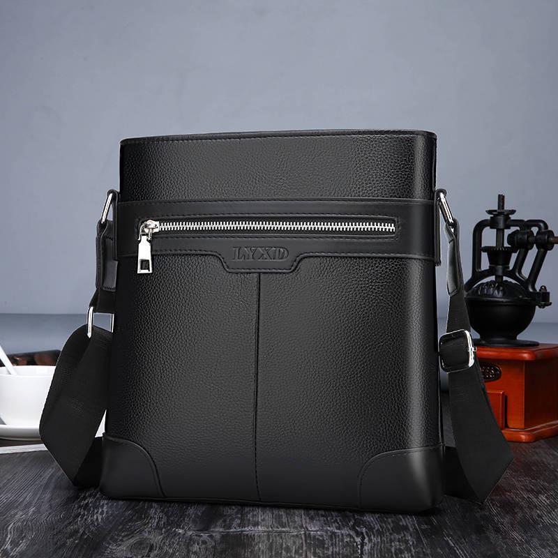 Men Genuine Leather Office Business Briefcase Laptop Case Attache Portfolio Bag Messenger Bag