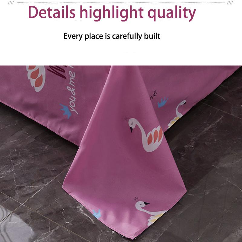 Household Skin-friendly Printing One-piece Bed Linen Thickened Twill Sanding Bed Linen