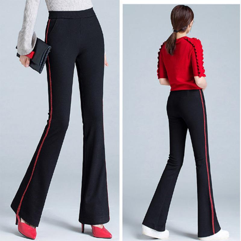 Sports Micro Flared Pants Women Loose All-match High Waist Bottoming Casual Pants Autumn and Winter Wide Leg Ladies Trousers