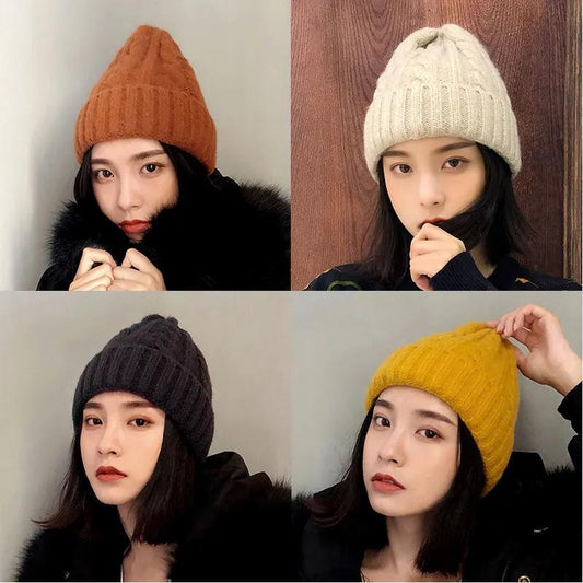 Beanie Skullies Knitted Hat Warm Caps Hats for Women Casual Caps