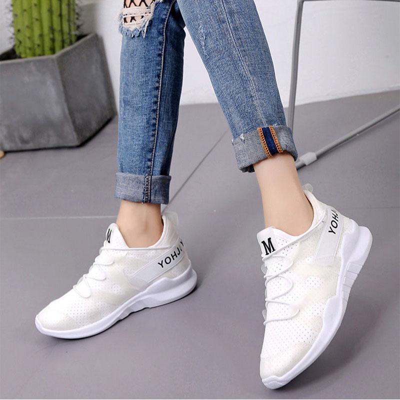 Sports Shoes Female White Shoes Summer Flat Student Shoes Running Shoes Casual Travel Shoes