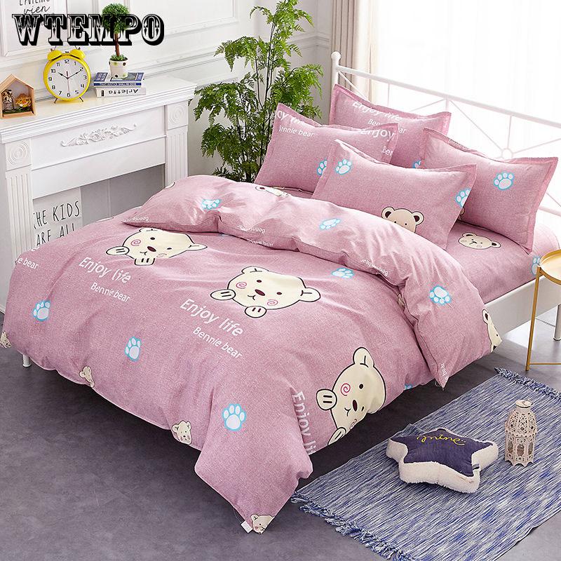 Comfort Polyester 3Pcs Duvet Cover Set Bedspread Fitted Sheet Twin Bedding Set