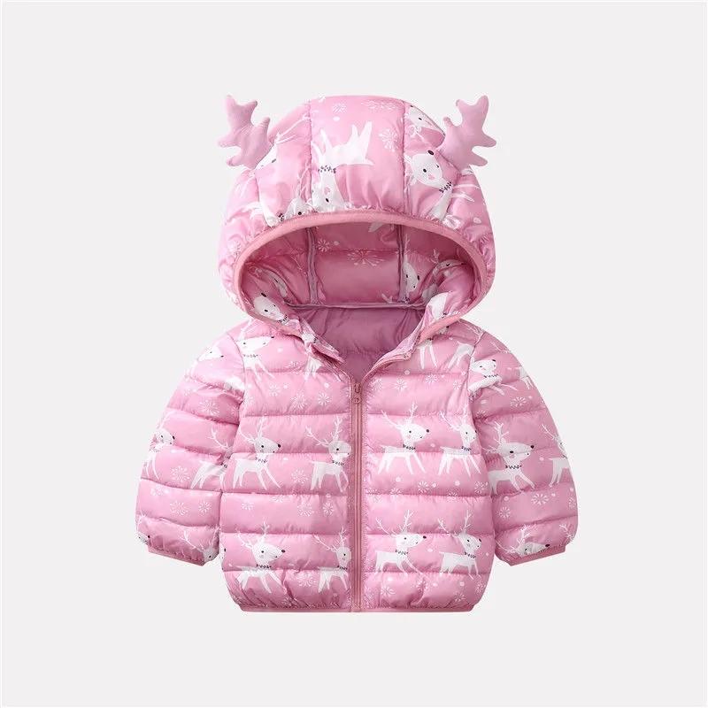 Children's Boys and Girls Padded Jacket Short Cotton-padded Jacket Lightweight Down Padded Jacket Winter Hooded Padded Jacket