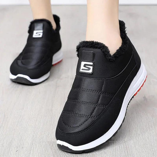 Cotton Shoes Women Old Beijing Cloth Shoes Mother Shoes Student Shoes Plus Velvet Thick Winter Women's Shoes Soft Bottom Non-slip Walking Shoes