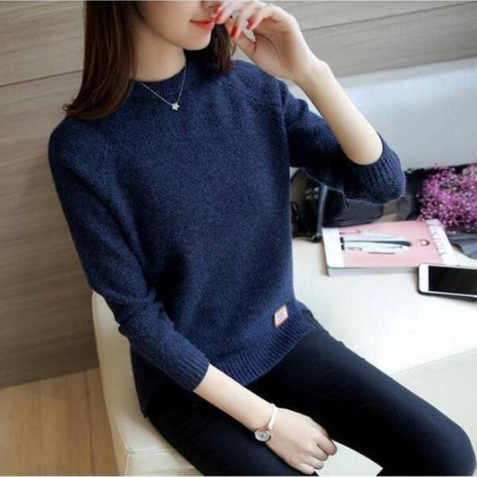 Sweater Women's Sweater Autumn and Winter Loose Wild Bottoming Shirt Long Sleeve Round Neck