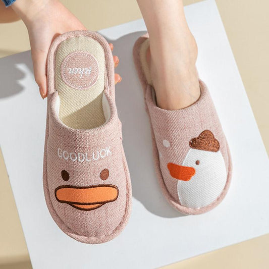 Autumn and Winter Unisex Cotton Slippers Women Non-slip Slippers Soft Home Casual Slippers