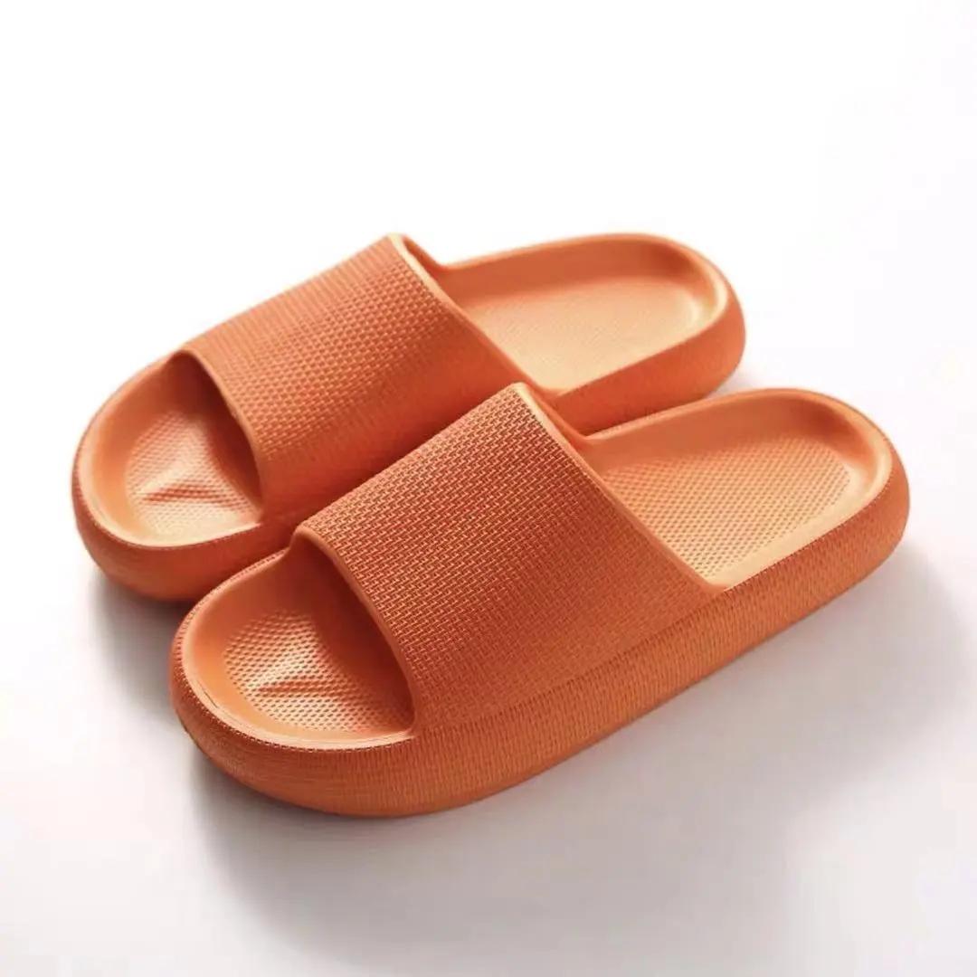 Step on Shit Thick Bottom Sandals and Slippers Couples Deodorant Soft Bottom Slippers Men's Summer Home Beach Shoes Ladies Non-slip Bath Flip-flops