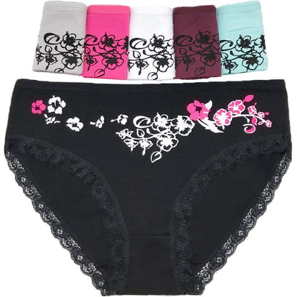 6 Pieces/set of Pure Cotton Underwear Ladies Plus Size Mommy Cotton Sexy Briefs