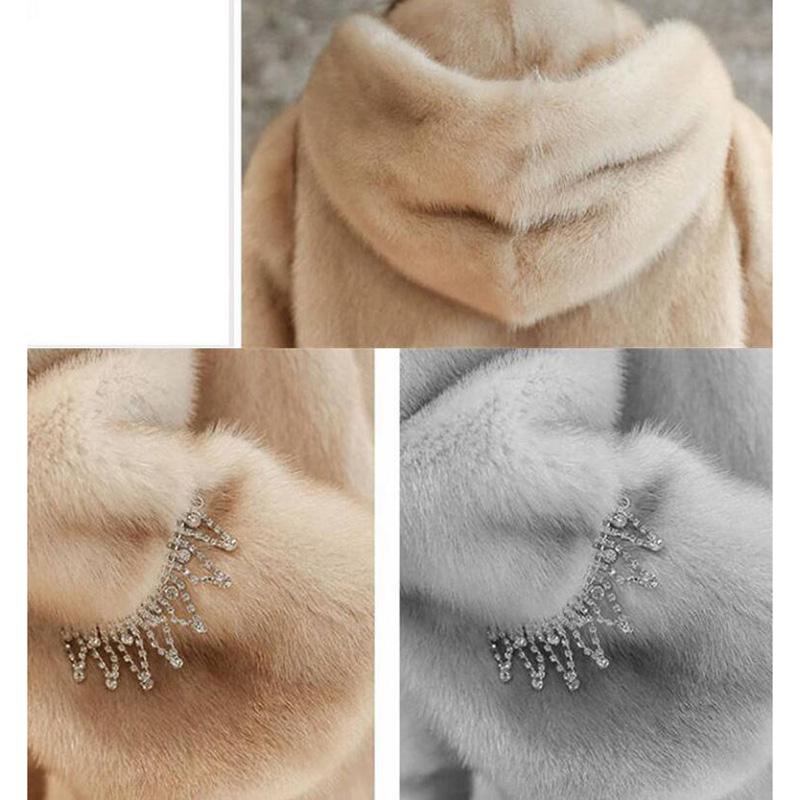 Fur Coat Woman Fashion Teddy Coat Winter Thicken Warm Jackets Lady Faux Fur Outwear Long Hooded Coat