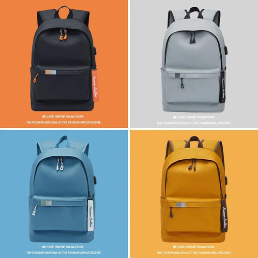 Schoolbags Large-capacity Backpacks Men and Women Backpacks Trendy Bags Computer Bags All-match Canvas Bags Simple Style Travel Bags Standard Version