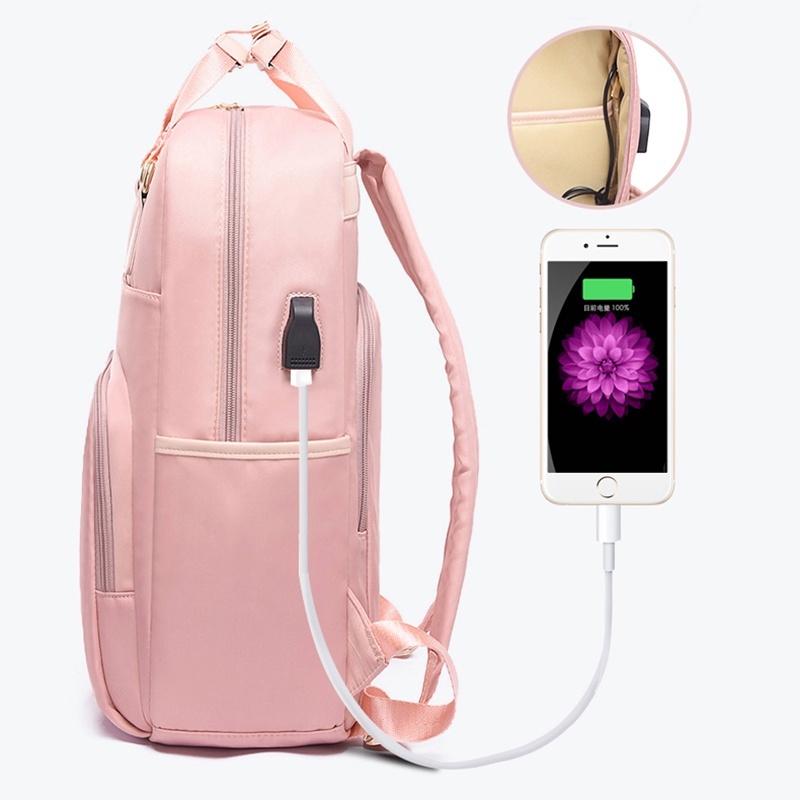 Anti-theft Travel Waterproof Backpack Women Large Capacity Business USB Charge Laptop Backpack